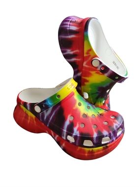 Crocs Tie Dye Platform Clog Sandals Womens 7
